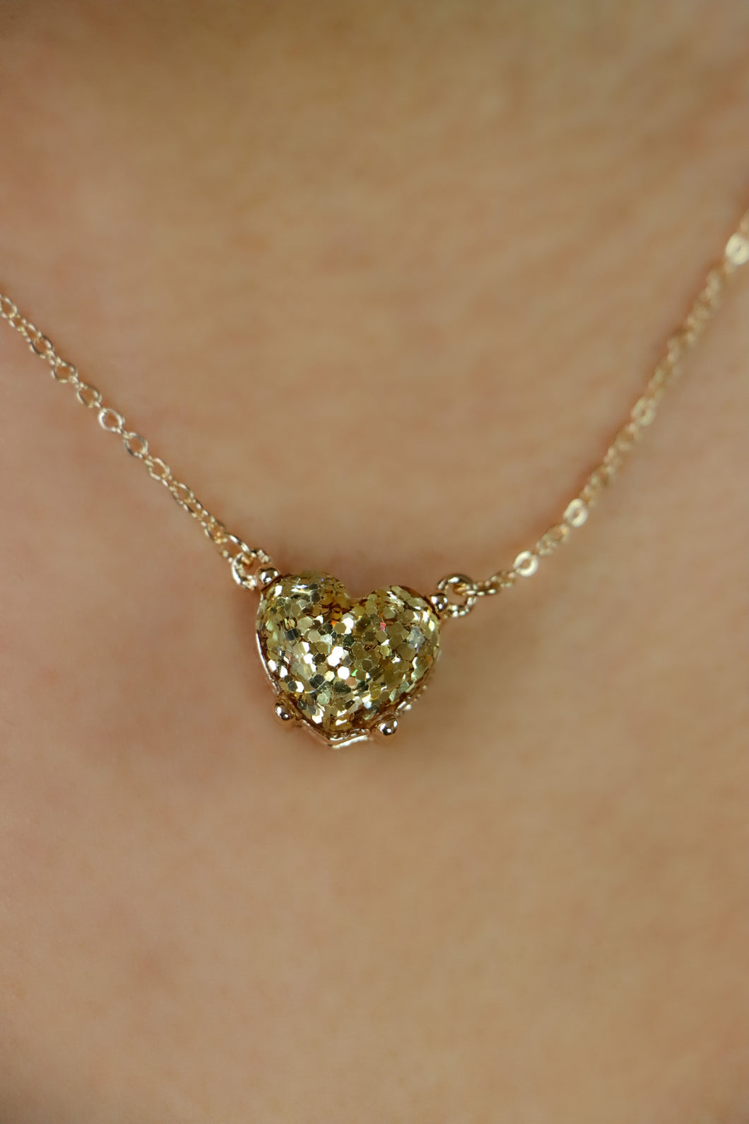 Glitter Flare Necklace (Gold)