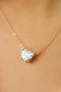 Glitter Flare Necklace (Silver)