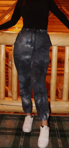 Addison Joggers (Black Multi Tie Dye)